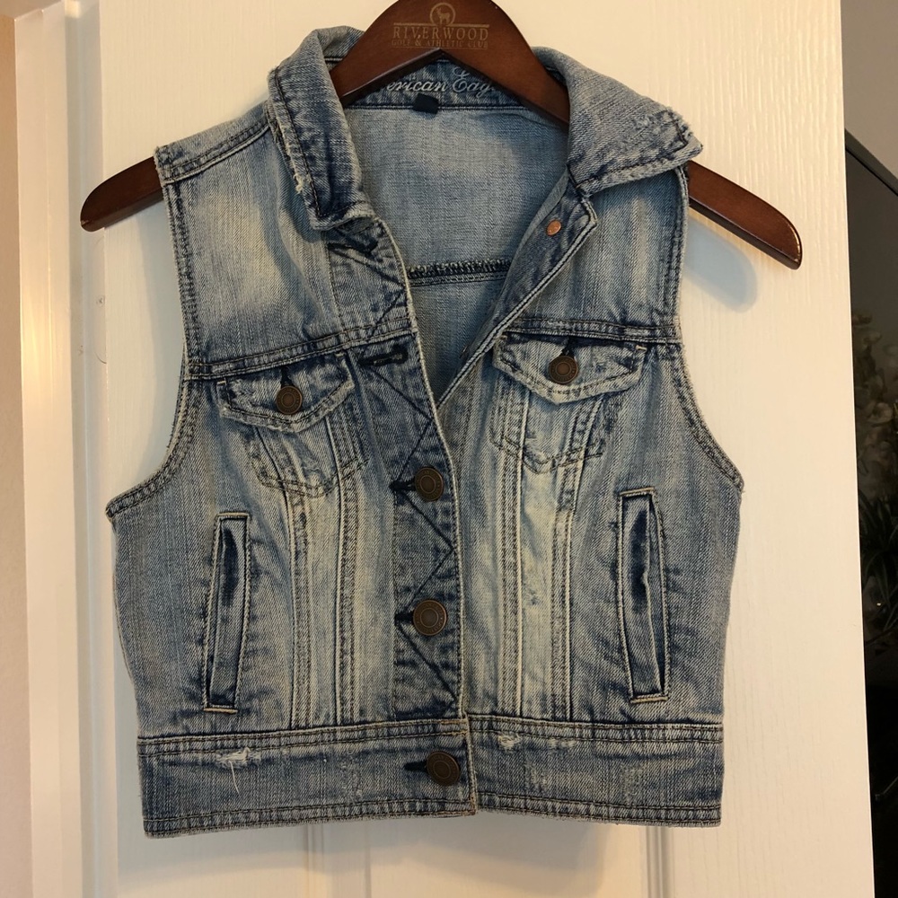 American Eagle denim vest